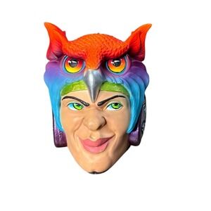 Andres Jaramillo Pasto Colombian Art Owl Face Carnival Mask Desk‎ Organizer